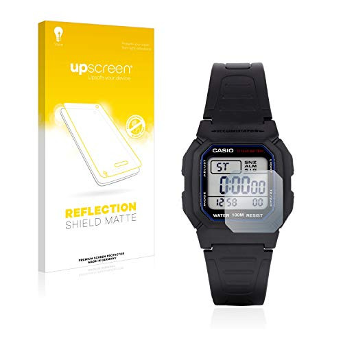 upscreen. Reflection Shield Matte Screen Protector for Casio W-800H-1AVES- Matte and Anti-Glare- Strong Scratch Protection- Multitouch Optimized