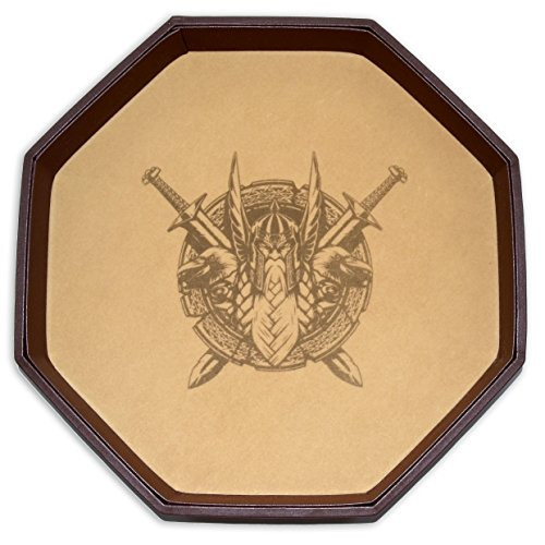 Darksilver Forge Dice Tray - 11.5" Octagon - Odin's Battlefield - for Any Dice or Board Games, Tabletop RPGs Like D&D (DND), Pathfinder Roleplaying Game