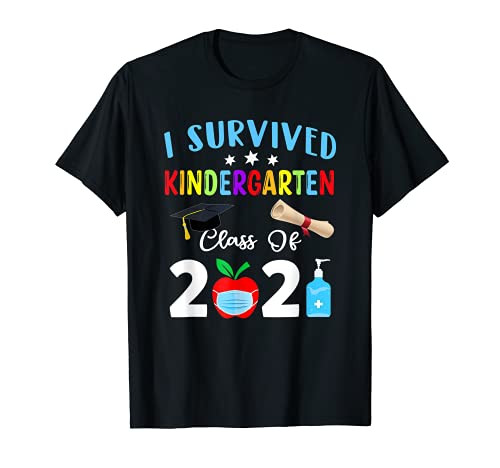 I Survived Kindergarten Class Of 2021 Graduation Quarantine T-Shirt