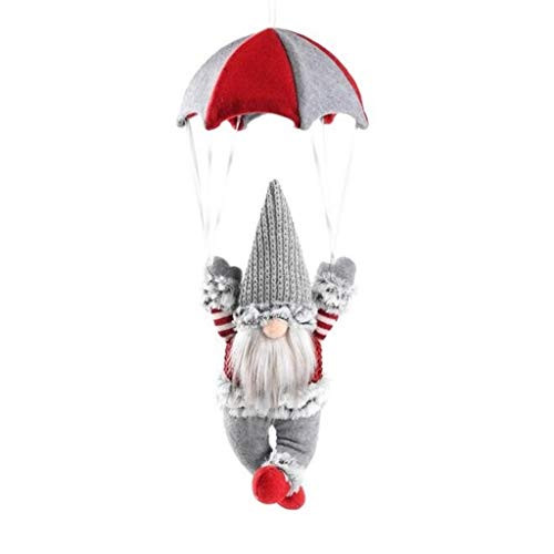 Glumes Christmas Swedish Gnome Skydiving Santa-Handmade Tomte Gnomes Plush Doll Scandinavian Elf Table Ornaments Christmas Tree Hanging Decoration Home Decor Glumes Christmas Swedish Gnome Skydiving Santa-Handmade Tomte Gnomes Plush Doll Scandinavian Elf Table Ornaments Christmas Tree Hanging Decoration Home Decor