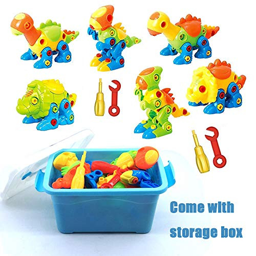 Blu7ive Take Apart Toys, STEM Learning Dinosaur Building Toys Construction Play Set, for Kids Boys Over 3 Years Old