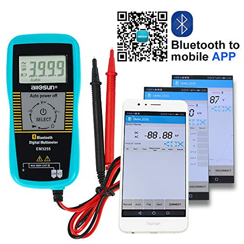 ALLOSUN Autorange Digital Multimeter Pocket Size Multi Tester (EM3255 (Bluetooth))