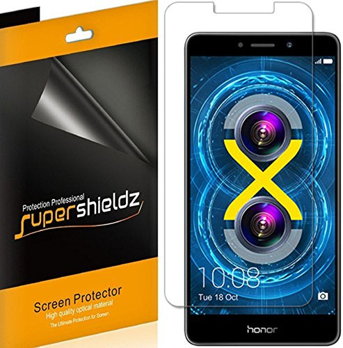 `-6 Pack- Supershieldz Designed for Huawei Honor 6X Screen Protector- High Definition Clear Shield -PET-