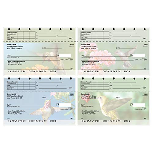 Hummingbirds Top Stub Value Priced Personal Checks -1 Box of Checks- Qty. 160-