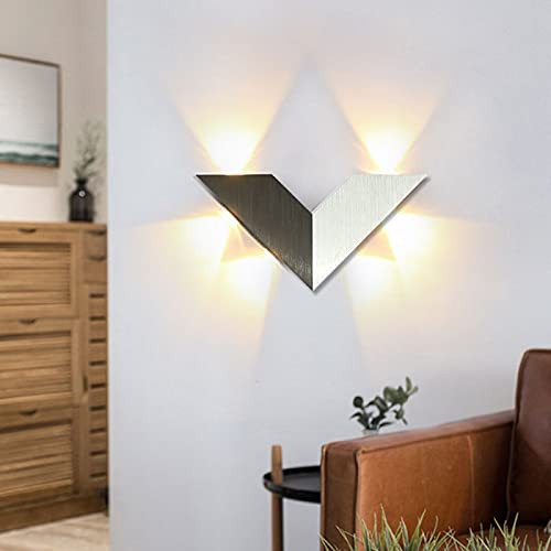 Led Wall Lights Up Down Wall Lights Child Corridor Modern Stairs Restaurant Kitchen Living Room Modern Led Wall Lamp 6W V-Shaped Aluminum Lamp Living Room Bedroom Corridor Interior Lighting Decorat