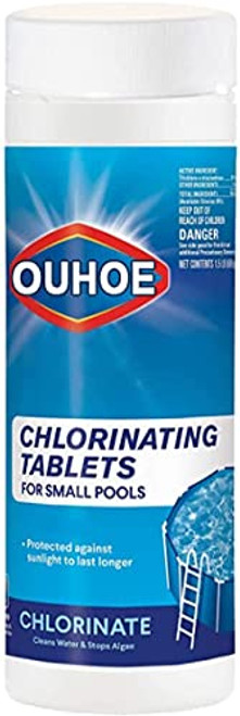Chlorine Pool Tablets- Pool  and  Spa Chlorine Tablets- 100pcs Small Chlorine Tablets Pool Spa Hot Tub- Swimming Pool Sanitizer Chlorinating Tablets for Pools Over 5000 Gallons -100pcs Plus Dispenser-