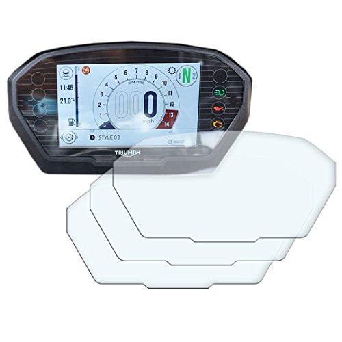 Speedo Angels Dashboard Screen Protector for TRIUMPH STREET TRIPLE R/RS -2017 Plus - - 3 x Ultra Clear