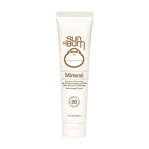 Sun Bum Mineral SPF 30 Non-Tinted Sunscreen Face Lotion - Vegan and Reef Friendly -Octinoxate  and  Oxybenzone Free- Broad Spectrum Natural Sunscreen with UVA/UVB Protection - 1.7 oz