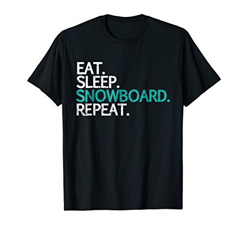 Eat Sleep Snowboard Repeat T-shirt - Winter Lovers Tee
