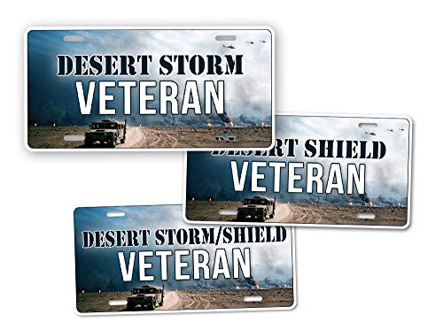 SignsAndTagsOnline Operation Desert Storm and Shield Veteran License Plate Persian Gulf War Veteran Auto Tag SignsAndTagsOnline Operation Desert Storm and Shield Veteran License Plate Persian Gulf War Veteran Auto Tag