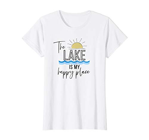 The Lake is My Happy Place Boating Gift T-Shirt