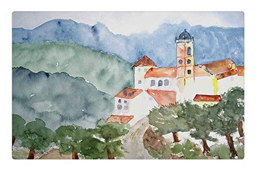 LESGAULEST Doormat Floor Rug/Mat -23.6 x 15.7 inch- - Abbey Painting Image Art Paint Color Artistically LESGAULEST Doormat Floor Rug/Mat -23.6 x 15.7 inch- - Abbey Painting Image Art Paint Color Artistically