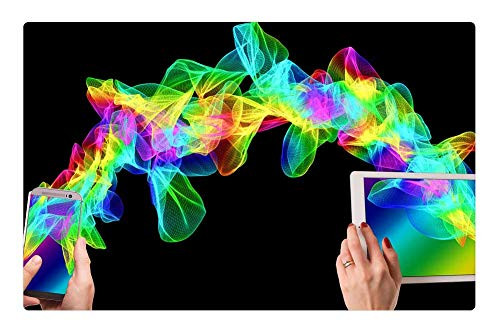 LESGAULEST Doormat Floor Rug/Mat -23.6 x 15.7 inch- - Mobile Phone Smartphone Hand Tablet Particles Wave LESGAULEST Doormat Floor Rug/Mat -23.6 x 15.7 inch- - Mobile Phone Smartphone Hand Tablet Particles Wave