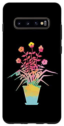 Galaxy S10 Plus  Colorful Watercolor Paint Gardening Plant Lover Flower Case