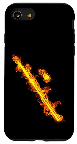iPhone SE -2020- / 7 / 8 Fire Billiard Ball And Stick Flaming Pool Billiard Player Case