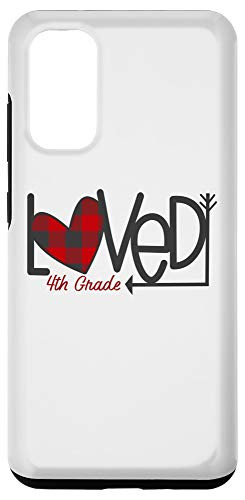 Galaxy S20 Loved Buffalo Plaid Check 4th Grade Teachers Valentines Day Case