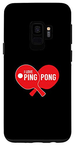 Galaxy S9 I Love Ping Pong Paddles And Ball Table Tennis Sport Case