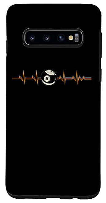 Galaxy S10 Colorful Vintage Billard Heartbeat Pool 8 Ball Billard Case