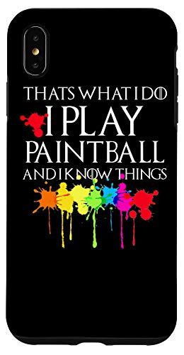 iPhone XS Max Funny PAINTBALL Player Colored Splashes Paintball Gift Case
