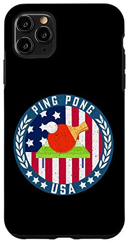 iPhone 11 Pro Max Table Tennis Ping Pong USA Funny Table Sports Gift Case