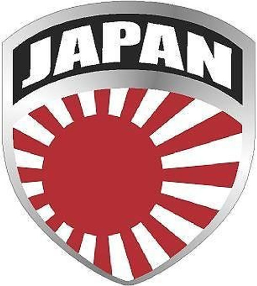 LPF USA Japan Japanese Rising Sun Flag Shield Decal Badge Car Motorcycle Decal Sticker V