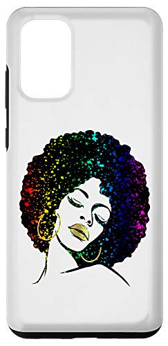 Galaxy S20 Plus  Black Girl Magic Rainbow Afro Queen Diva Lips Paint Drip Case