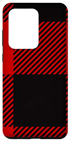 Galaxy S20 Ultra Red Black Buffalo Flannel Check Plaid Gingham Quilt Pattern Case