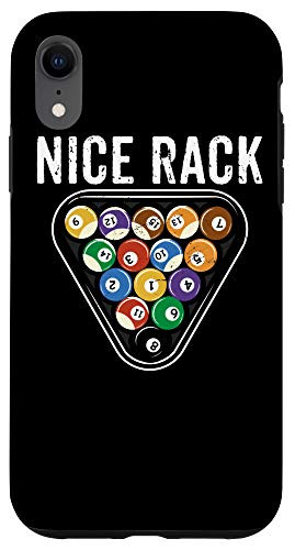 iPhone XR Funny Billiards Vintage 8 Ball Pool Player Nice Rack Case