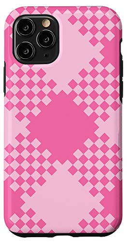 iPhone 11 Pro Pink Buffalo Check Plaid Gingham Quilt Pattern Case