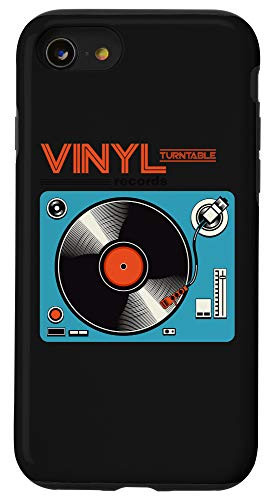 iPhone SE -2020- / 7 / 8 Retro LP Vinyl Record Turntable Player DJ Music Gift Case
