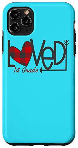 iPhone 11 Pro Max Loved Buffalo Plaid Check 1st Grade Teachers Valentines Day Case
