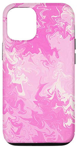 iPhone 12/12 Pro Trippy Pink Abstract Paint Drip Artistic Flowy Look Case