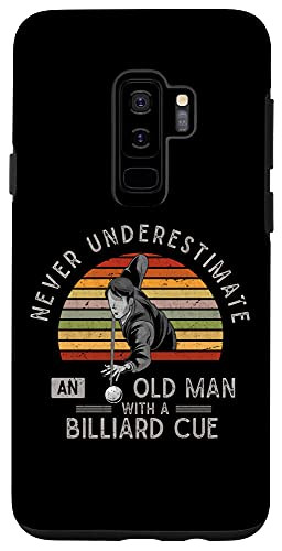 Galaxy S9 Plus  Vintage Old Man Billard Cue Snooker Pool Player Case