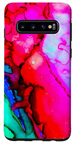 Galaxy S10 BADADA Watercolor Red Blue Abstract Paint Case