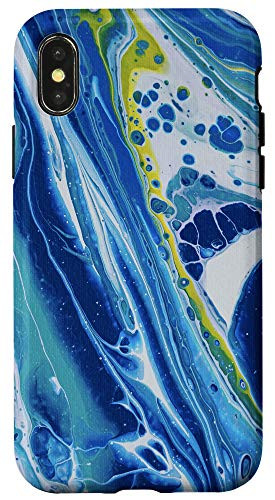 iPhone X/XS Artistic Abstract Artist Blue Paint Case