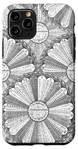 iPhone 11 Pro Vintage French Multiplication Tables Black and White Case