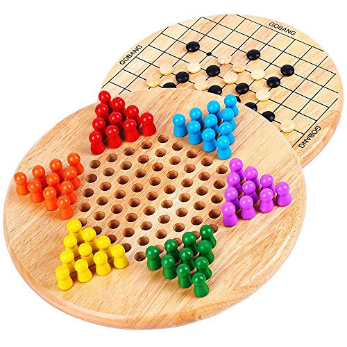 Qlisytpps Wooden Chinese Checker Game for Kids 2 in 1 Chinese Checkers and Gobang -Five in a Row- Chess Set Wooden Board Game for Adults and Kids Family Board Game Combo Set Qlisytpps Wooden Chinese Checker Game for Kids 2 in 1 Chinese Checkers and Gobang -Five in a Row- Chess Set Wooden Board Game for Adults and Kids Family Board Game Combo Set