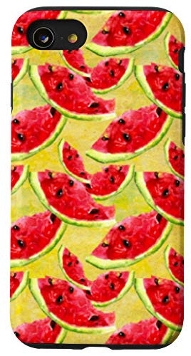 iPhone SE -2020- / 7 / 8 Juicy Red Watermelon Slices in a pool of yellow Case