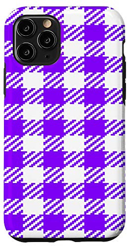 iPhone 11 Pro Purple Plaid Flannel Check Buffalo Gingham Quilt Pattern Case