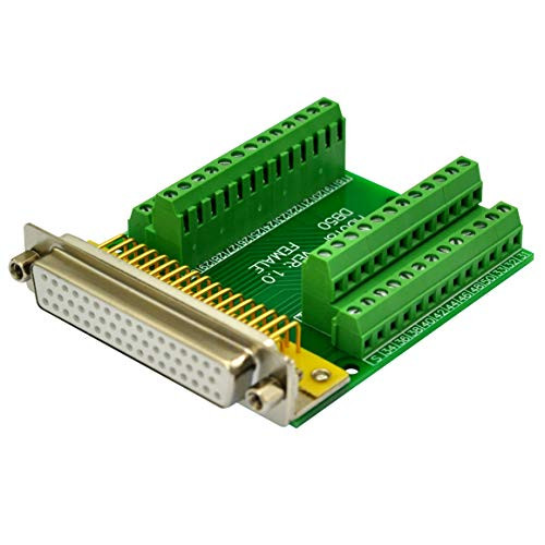 Slim Right Angle D-SUB Header Breakout Board Terminal Block DSUB Connector Module -DB50 Female-