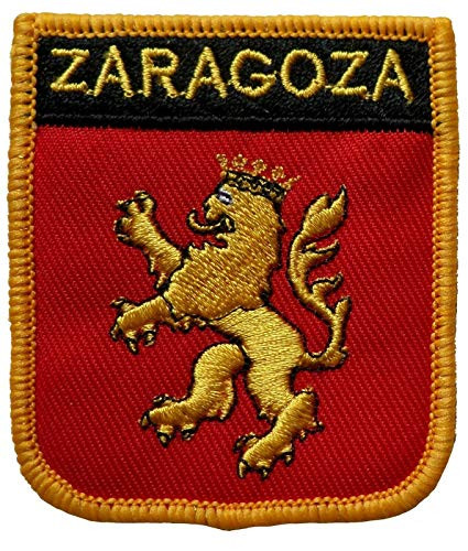1000 Flags Zaragoza Spain Shield Embroidered Patch Badge