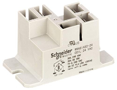 24VAC- 4-Pin Bottom Flange Enclosed Power Relay- Electrical Connection: 1/4" Tab Terminal - 1 Each