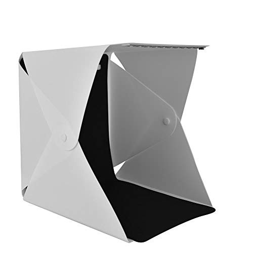 Mini Photography Tent- Portable Foldable Mini Studio Photography Light Box Tent Kit with LED Lights and 4 Colors Backgrounds