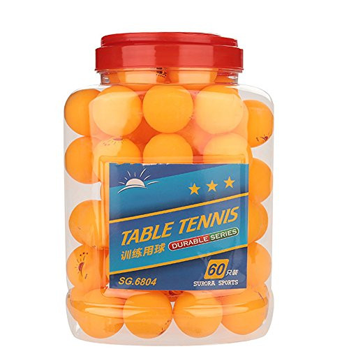 SANJIJIfeididna 60-Pack 3 Star Ping Pong Balls- Premium Training Ping Pong Balls- Table Tennis Balls-Orange-