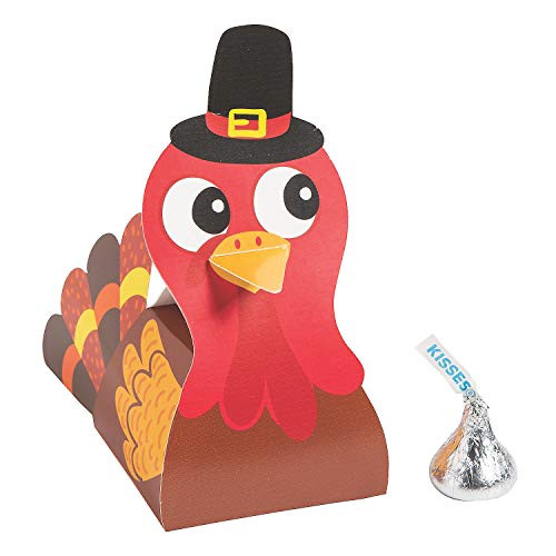 Thanksgiving Friends Turkey Favor Boxes - Party Supplies - 12 Pieces