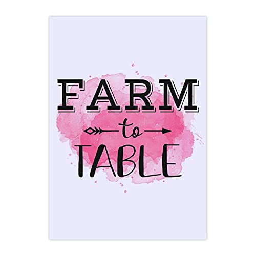 Cards with Envelopes Blank Inside- Farm to Table Birthday Greeting Card 7x10 Inches