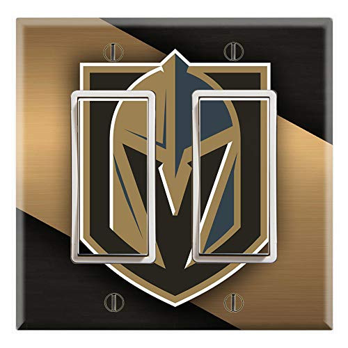 Graphics Wallplates - Vegas Knights Golden Stripe - Double Rocker/GFCI Wall Plate Cover