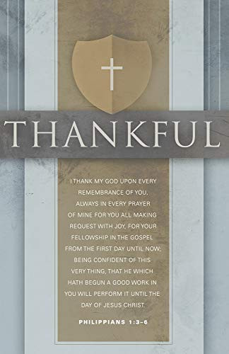 Church Bulletin 11" - Inspirational - Praise - Thankful -Pack of 100-