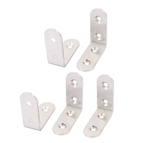 Aexit 50mmx50mmx20mm Metal Shelf Brackets  and  Supports L Shape Corner Brace Joint Right Angle Brackets Bracket 5pcs