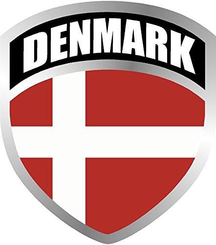 Denmark Danish Nordic Flag Shield Decal Badge Car Motorcycle Vinyl Sticker Car Bumper Window VAR